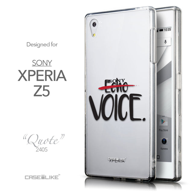Front & Side View - CASEiLIKE Sony Xperia Z5 back cover Quote 2405