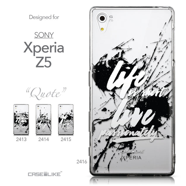 Collection - CASEiLIKE Sony Xperia Z5 back cover Quote 2416