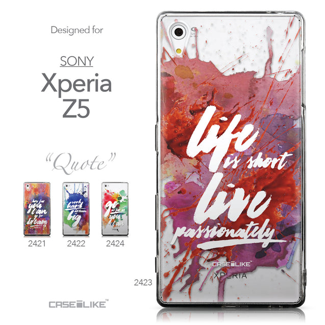 Collection - CASEiLIKE Sony Xperia Z5 back cover Quote 2423