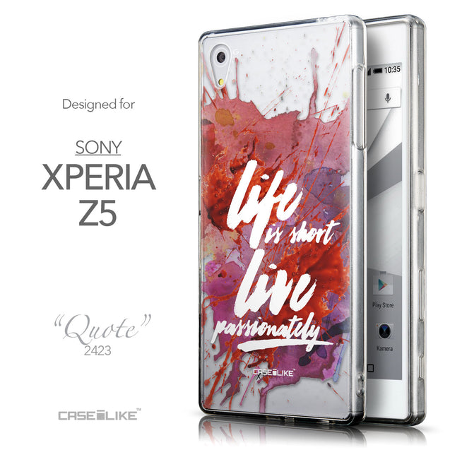 Front & Side View - CASEiLIKE Sony Xperia Z5 back cover Quote 2423