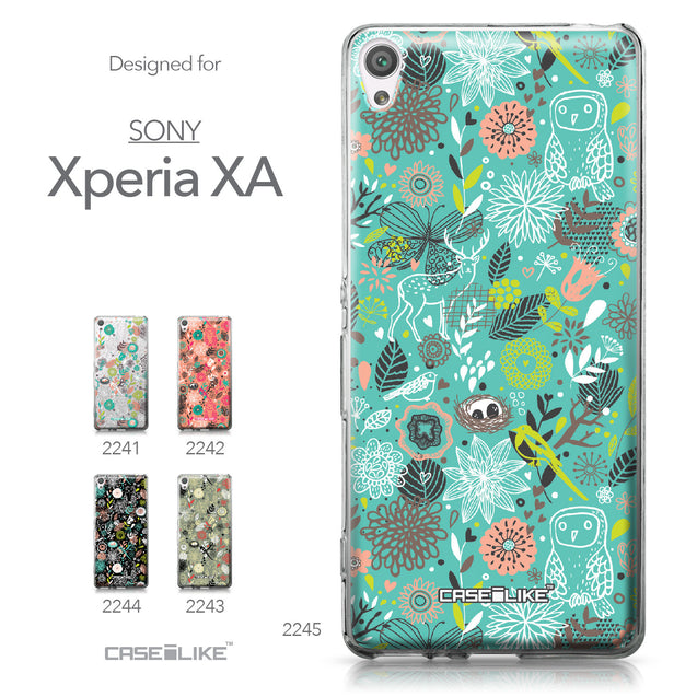 Sony Xperia XA case Spring Forest Turquoise 2245 Collection | CASEiLIKE.com