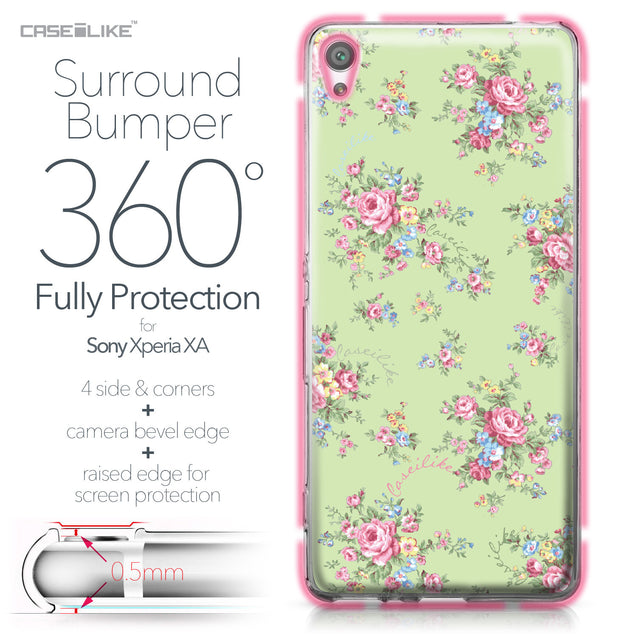 Sony Xperia XA case Floral Rose Classic 2262 Bumper Case Protection | CASEiLIKE.com