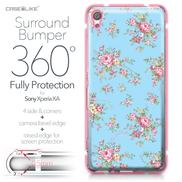 Sony Xperia XA case Floral Rose Classic 2263 Bumper Case Protection | CASEiLIKE.com
