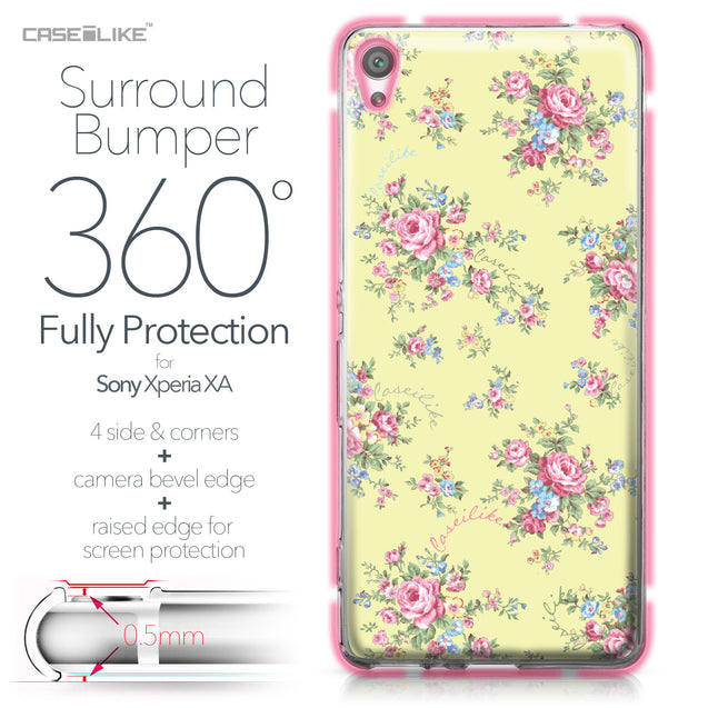 Sony Xperia XA case Floral Rose Classic 2264 Bumper Case Protection | CASEiLIKE.com