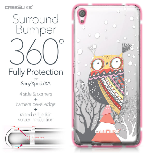 Sony Xperia XA case Owl Graphic Design 3317 Bumper Case Protection | CASEiLIKE.com