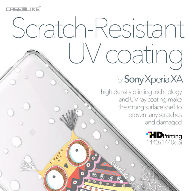 Sony Xperia XA case Owl Graphic Design 3317 with UV-Coating Scratch-Resistant Case | CASEiLIKE.com