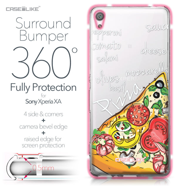 Sony Xperia XA case Pizza 4822 Bumper Case Protection | CASEiLIKE.com