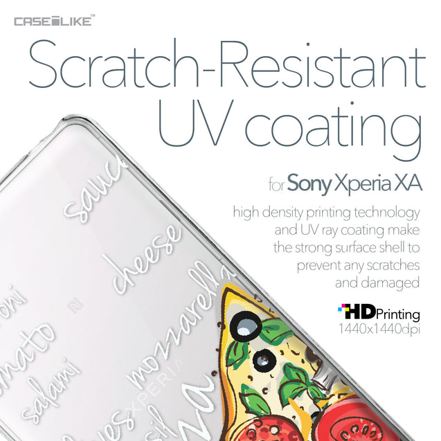 Sony Xperia XA case Pizza 4822 with UV-Coating Scratch-Resistant Case | CASEiLIKE.com