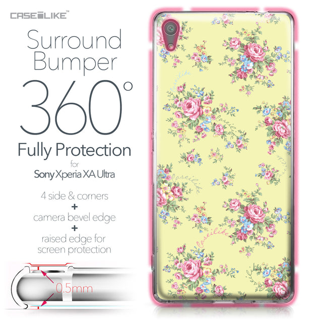 Sony Xperia XA Ultra case Floral Rose Classic 2264 Bumper Case Protection | CASEiLIKE.com