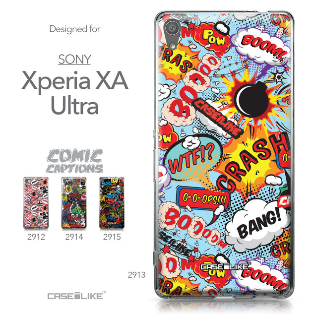 Sony Xperia XA Ultra case Comic Captions Blue 2913 Collection | CASEiLIKE.com