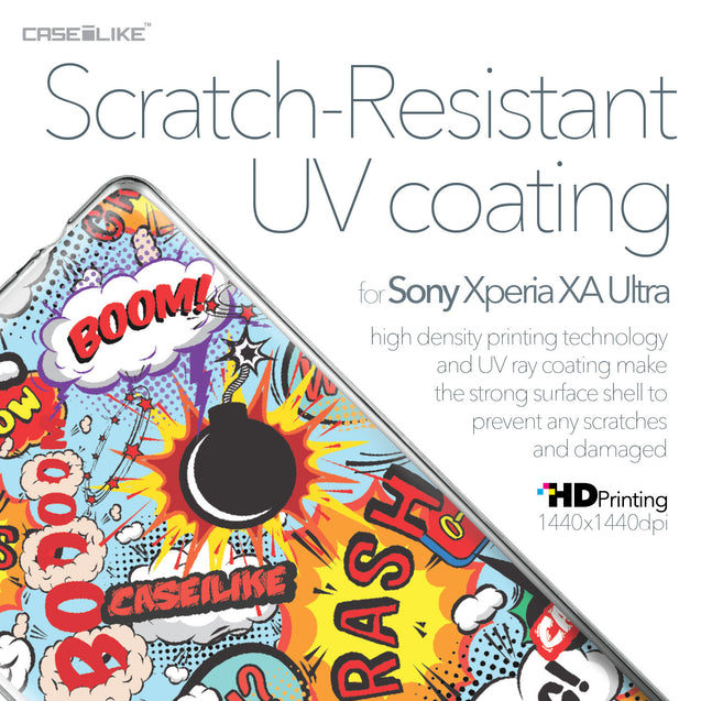 Sony Xperia XA Ultra case Comic Captions Blue 2913 with UV-Coating Scratch-Resistant Case | CASEiLIKE.com