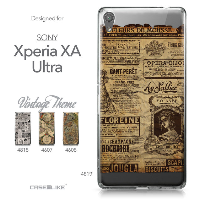 Sony Xperia XA Ultra case Vintage Newspaper Advertising 4819 Collection | CASEiLIKE.com