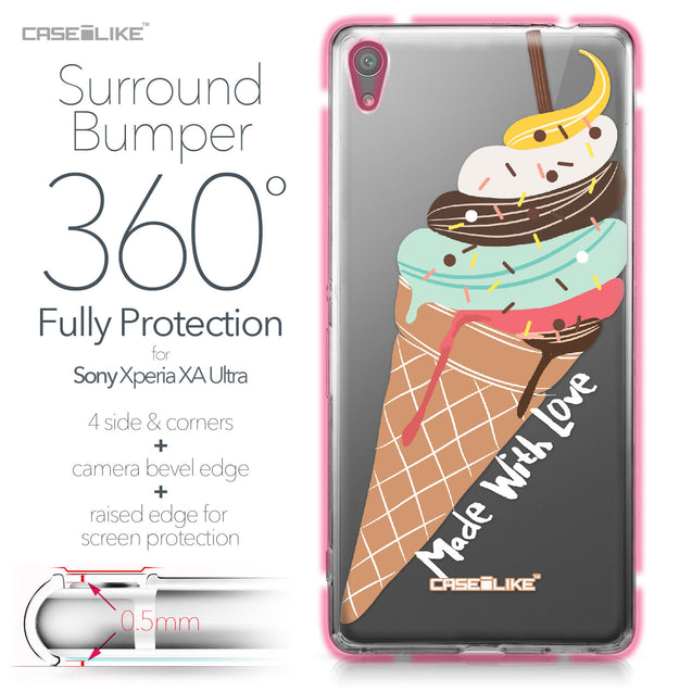 Sony Xperia XA Ultra case Ice Cream 4820 Bumper Case Protection | CASEiLIKE.com